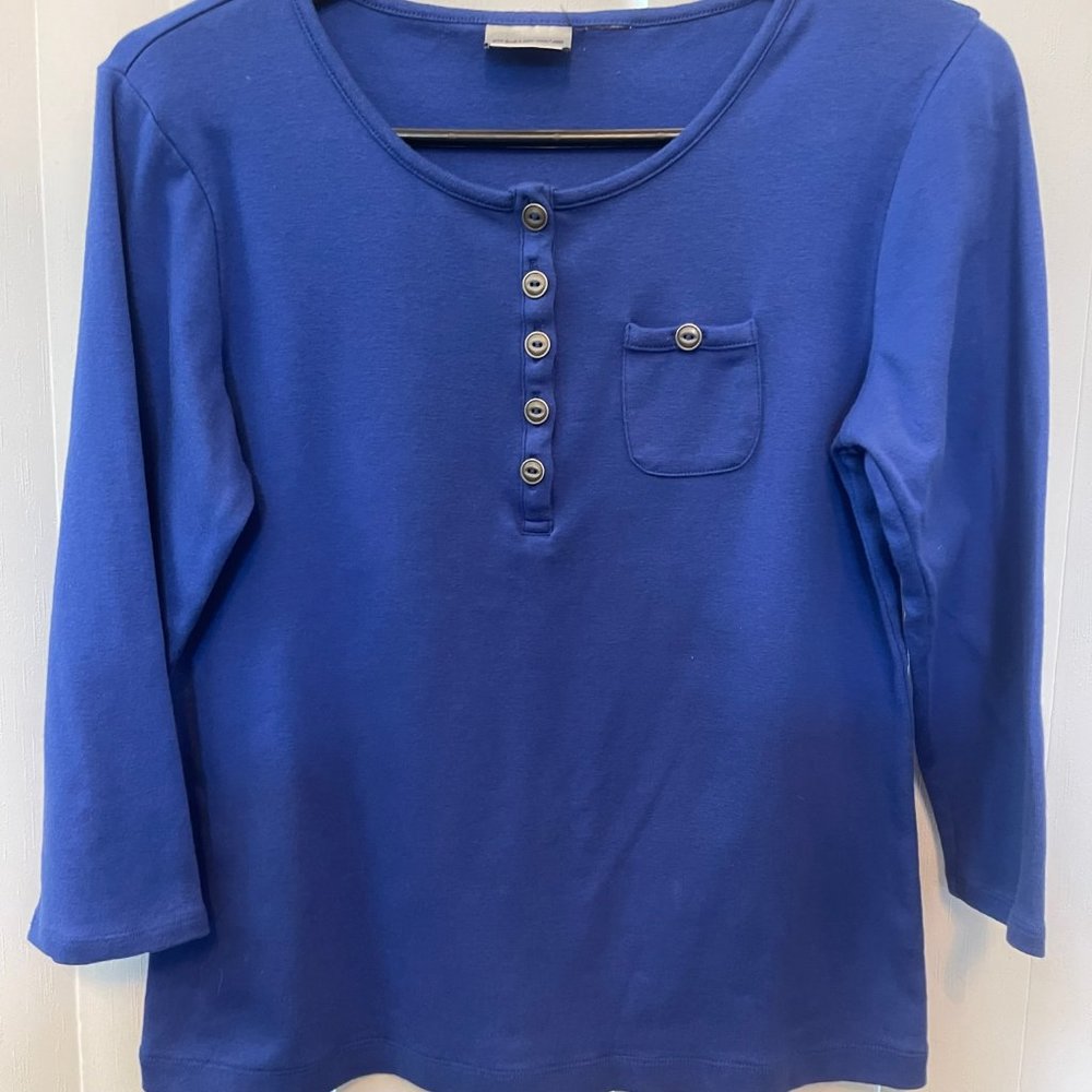 Chicos Blue T-Shirt  Small